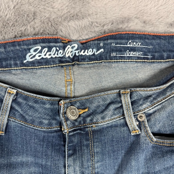 Eddie Bauer Blue Straight Leg Jeans Classic Denim - Picture 7 of 13